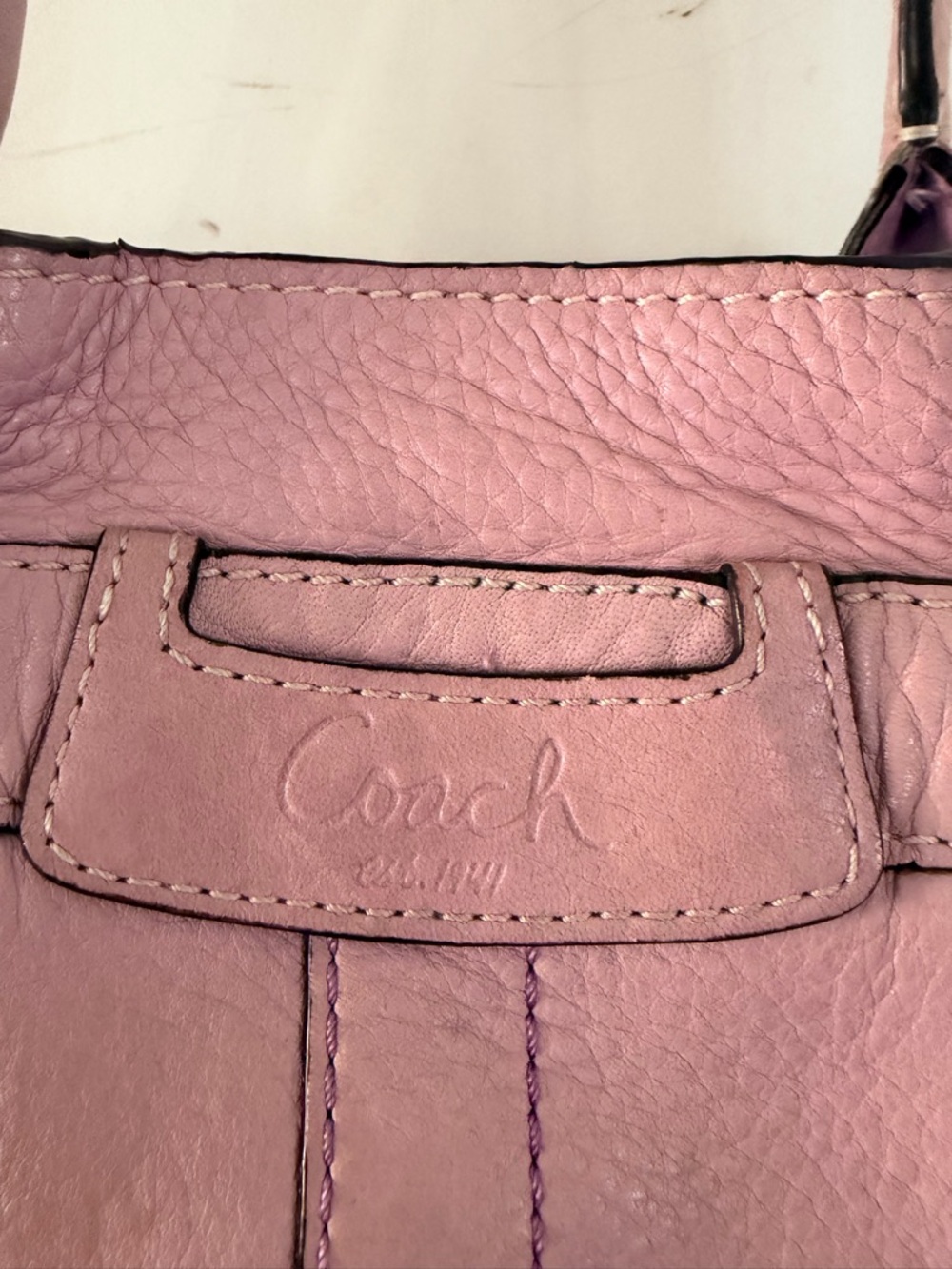 Lavender Coach leather purse - Picture 6 of 9